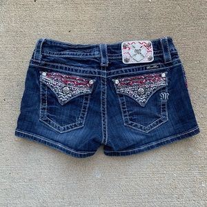 Miss Me Embroidered Signature Shorts